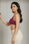 Zivame Padded Non Wired 3/4th Coverage T-Shirt Bra - Raspberry Radiance — thumbnail 3